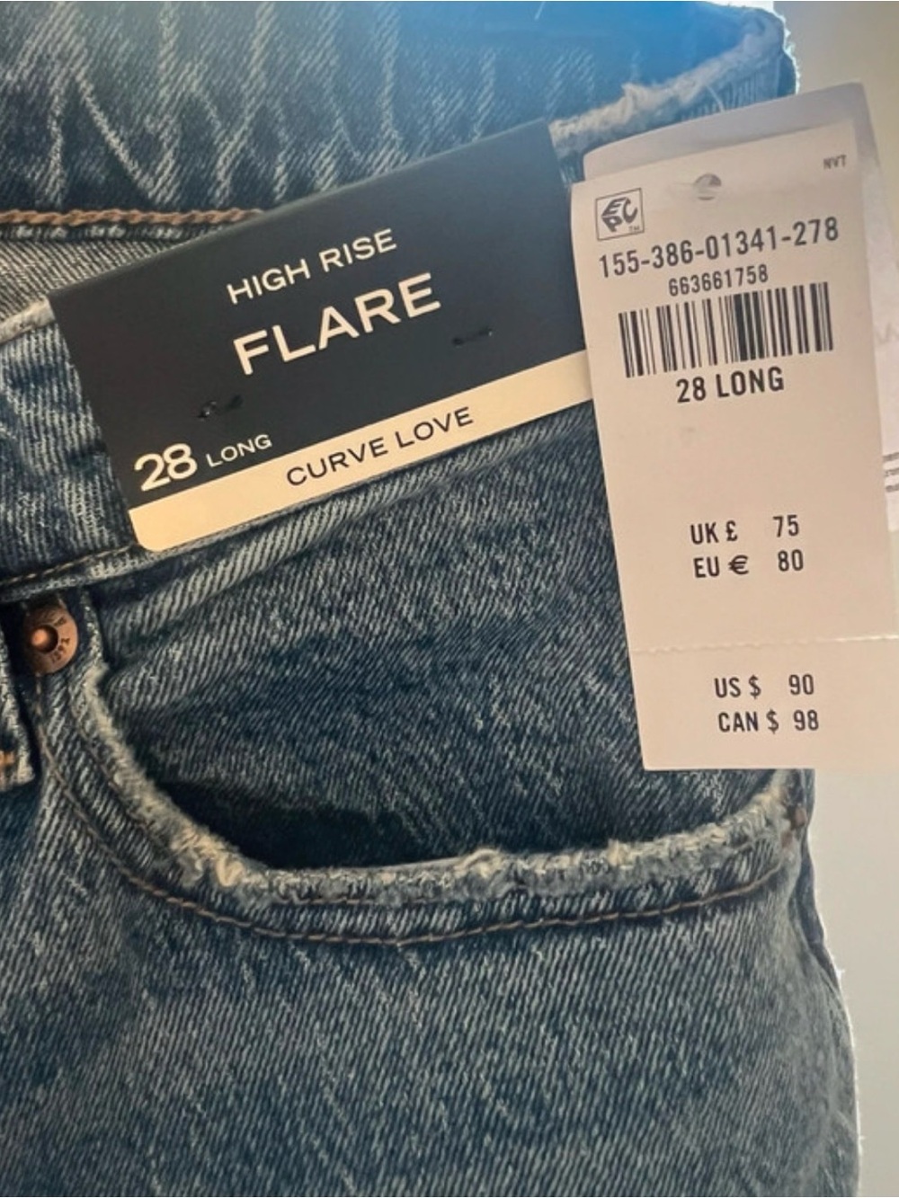 Abercrombie & Fitch High Rise Flare Jeans - Blue